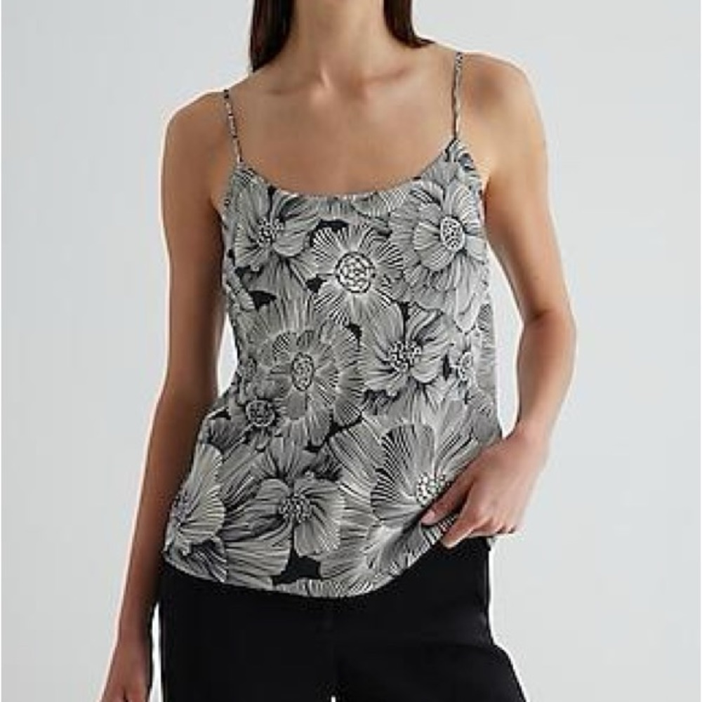 NWOT! Satin Floral Scoop Neck Downtown Cami